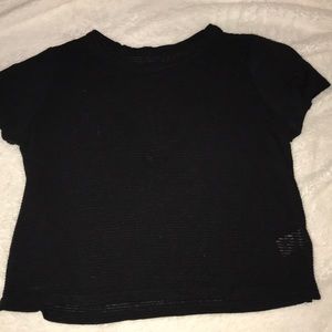 Black ribbed tee◼️